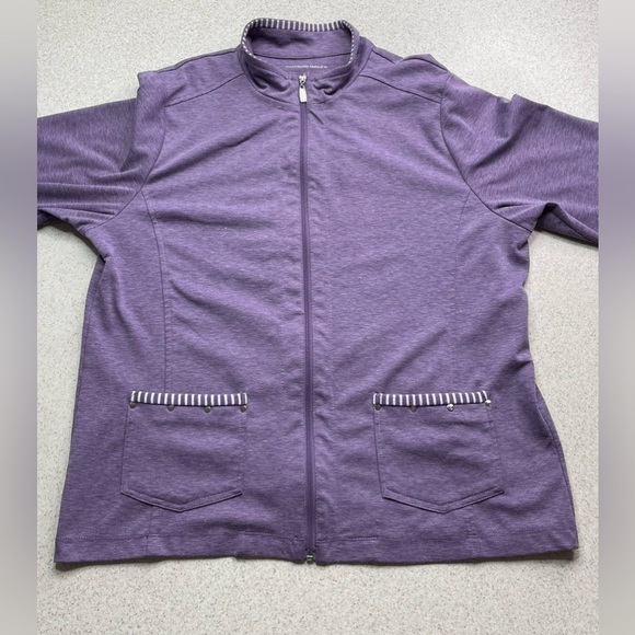 Allison Daley Purple Two Piece Jacket and Pants Size Large - Picture 6 of 14